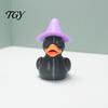 Cute Wizard Duck Decor Halloween Witch Black Figurine, 3D Printed Hat Desk Desktop Accessories for Office Decor, Spooky Tabletop Ornament