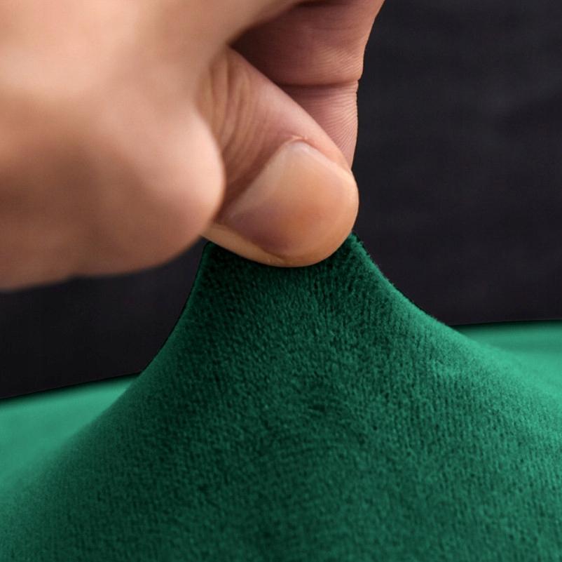 Bottle Green Velvet Elastic Wingback Armchair Cover [22E8]