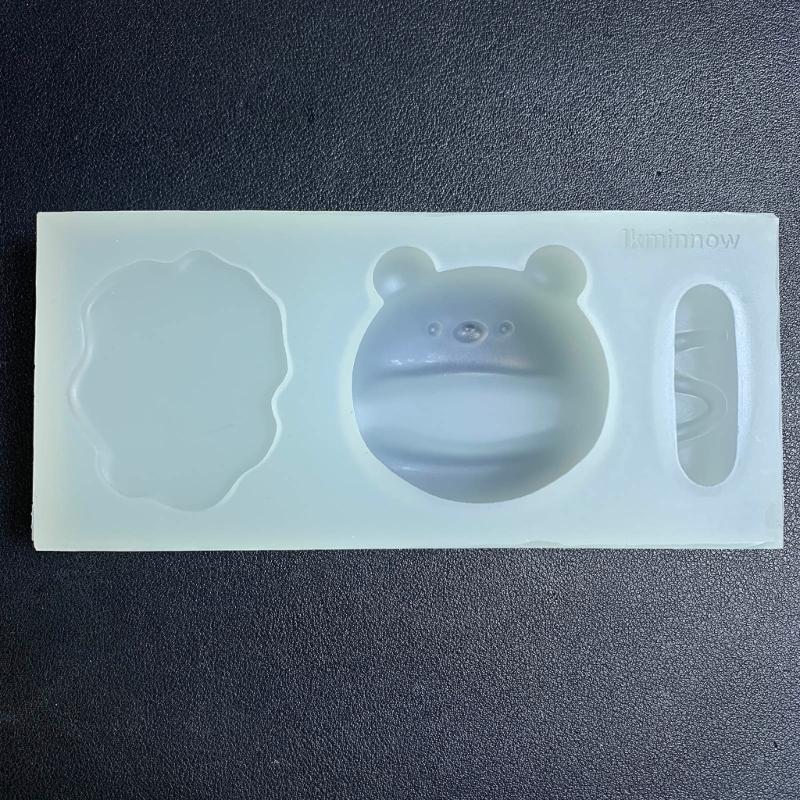 Hot Dog Stress Relief Toy Resins Molds Little Bear DIY Decompression Toy Squeezing Stretch Toy Silicone Molds for Kids