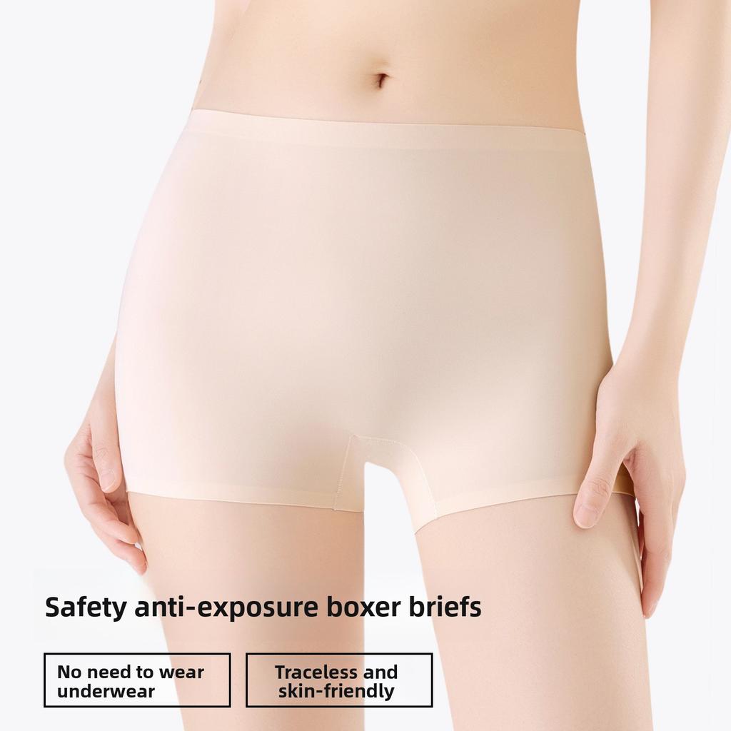 Women's Summer Cotton Bottom Anti Tarnished Flat Angle Safety Briefs