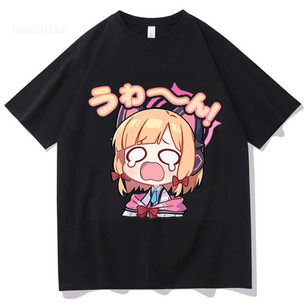 Blue Archive Shiroko T Shirt for Women Anime Print Shirt Cartoon Top Harajuku Unisex Clothing Female Tees Kawaii cute