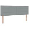 Box Spring Bed with Mattress Light Gray 140 X 190 Cm Fabric