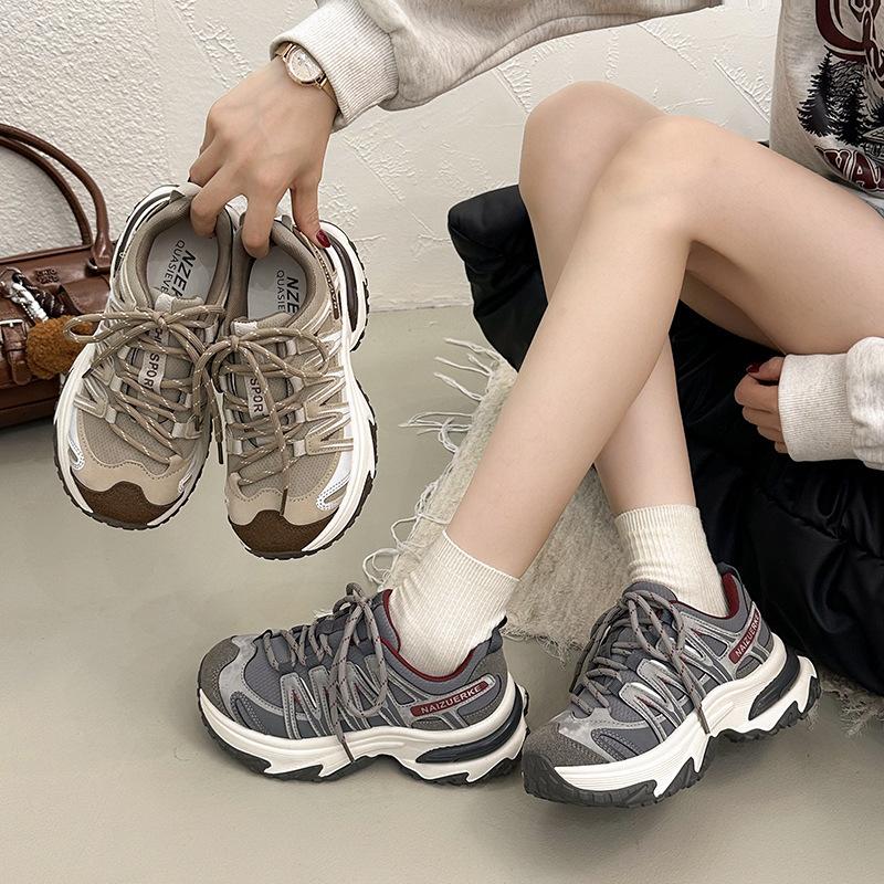 Shoes Women's New Autumn Platform Muffin Casual Sports Shoes Lightweight Non-slip Outdoor Hiking Hiking Shoes