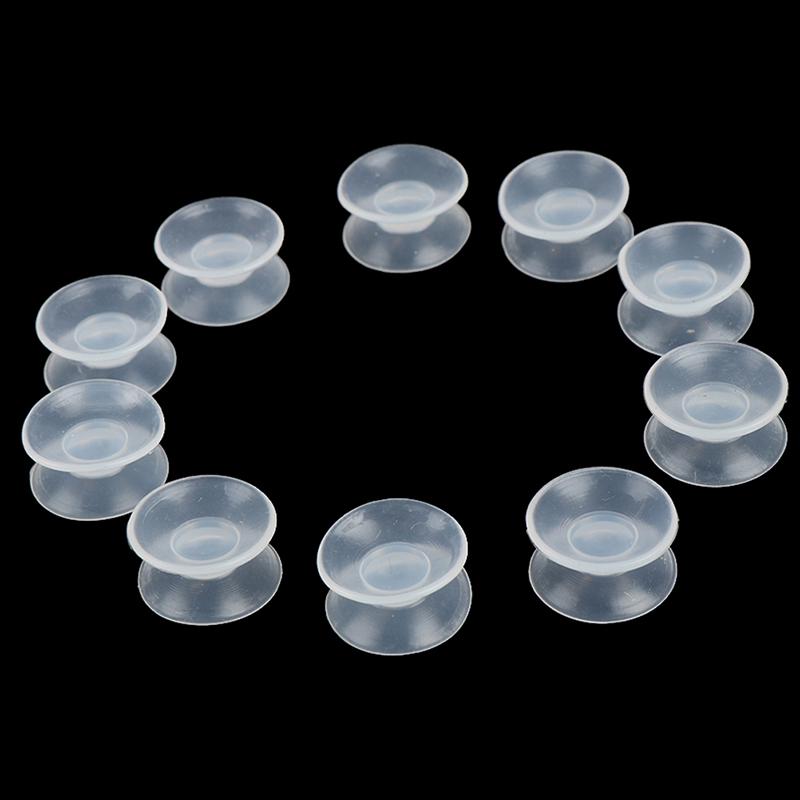 10Pcs Double Sided Suction Cup Sucker Pad For Glass Plastic Clear Sucker Holder