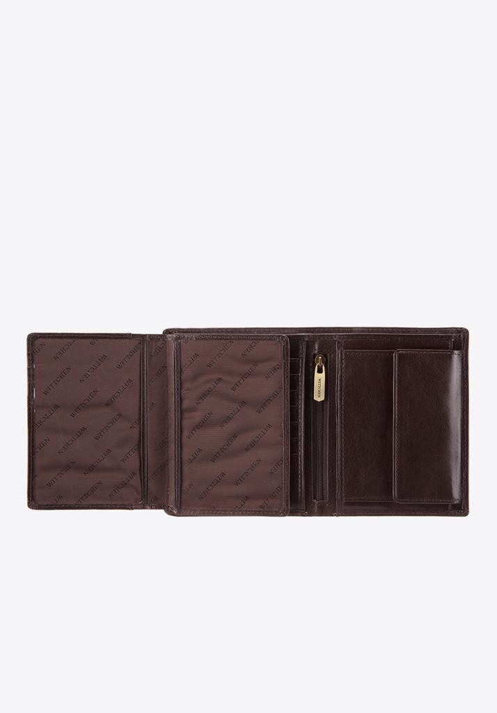 Wittchen Men's Leather Folding Wallet Large Brown Natural Leather