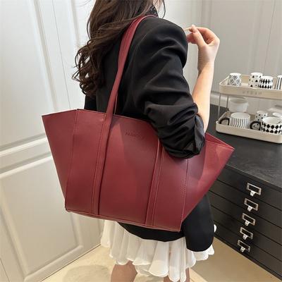 Simple Commuter Tote Bag Spring New Retro Fashion Shoulder Bag Niche Trend Child and Mother Bag Women