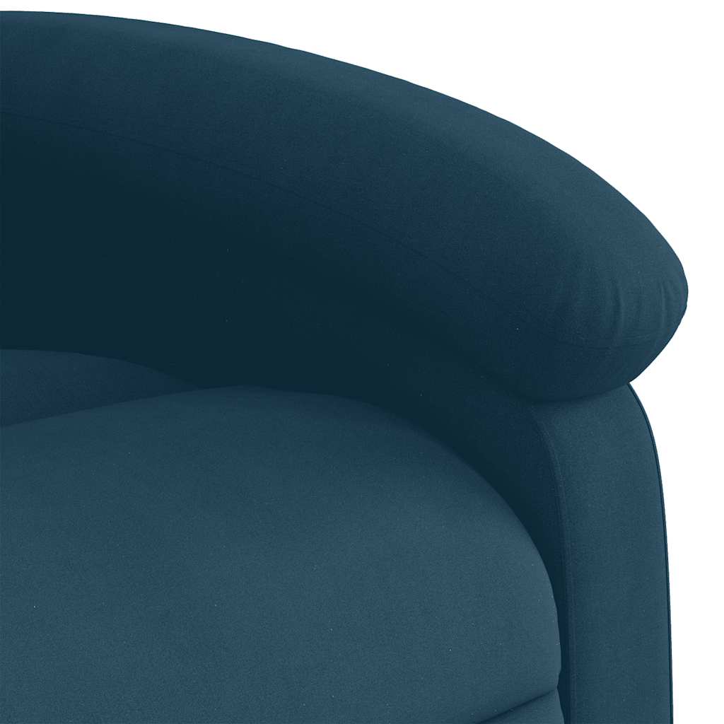 Recliner with Rising Aid Blue Velvet