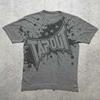 Gotický Vintage Punk Klasický Styl Potisk Grunge Emo Estetika Y2k Oblečení Bavlněné Tričko Harajuku Y2k Neformální Streetwear Trička Top