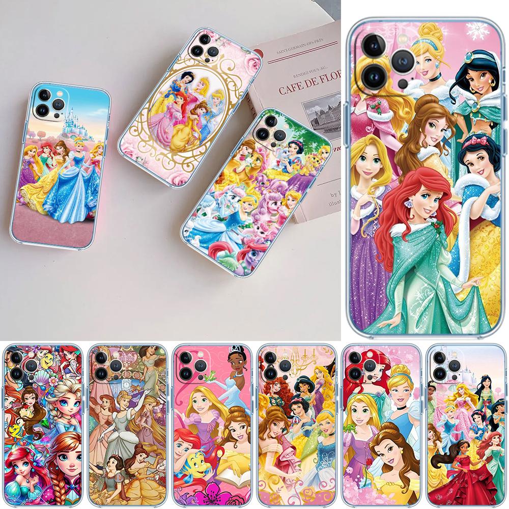 CJ42 Disney Princess Soft Shell Transparent Phone Case for Samsung Galaxy A04 A04S A14 A23 A34 A54 M23 M33 M52 M53