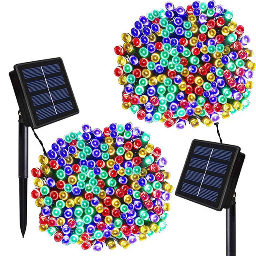 22m 200 LEDs Outdoor Solar-Lichterkette Mit Solarpanel IP65 Wasserdicht Energiesparende LED-Lichterketten Für Gartenweg Hof Dekoration