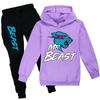 Conjunto de Sudadera con Capucha y Pantalones Jogger de Algodón de Dibujos Animados para Niños, para Jugar Activamente y Uso Casual