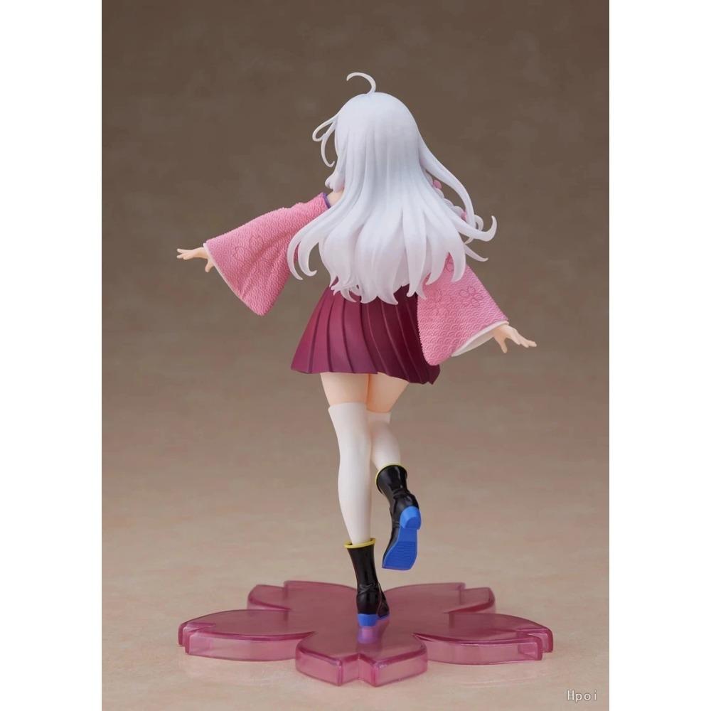 Anime Wandering Witch: The Journey Elaina Different Color Figure Cute Standing On One Foot Kimono Knee Socks Model Toys Gifts