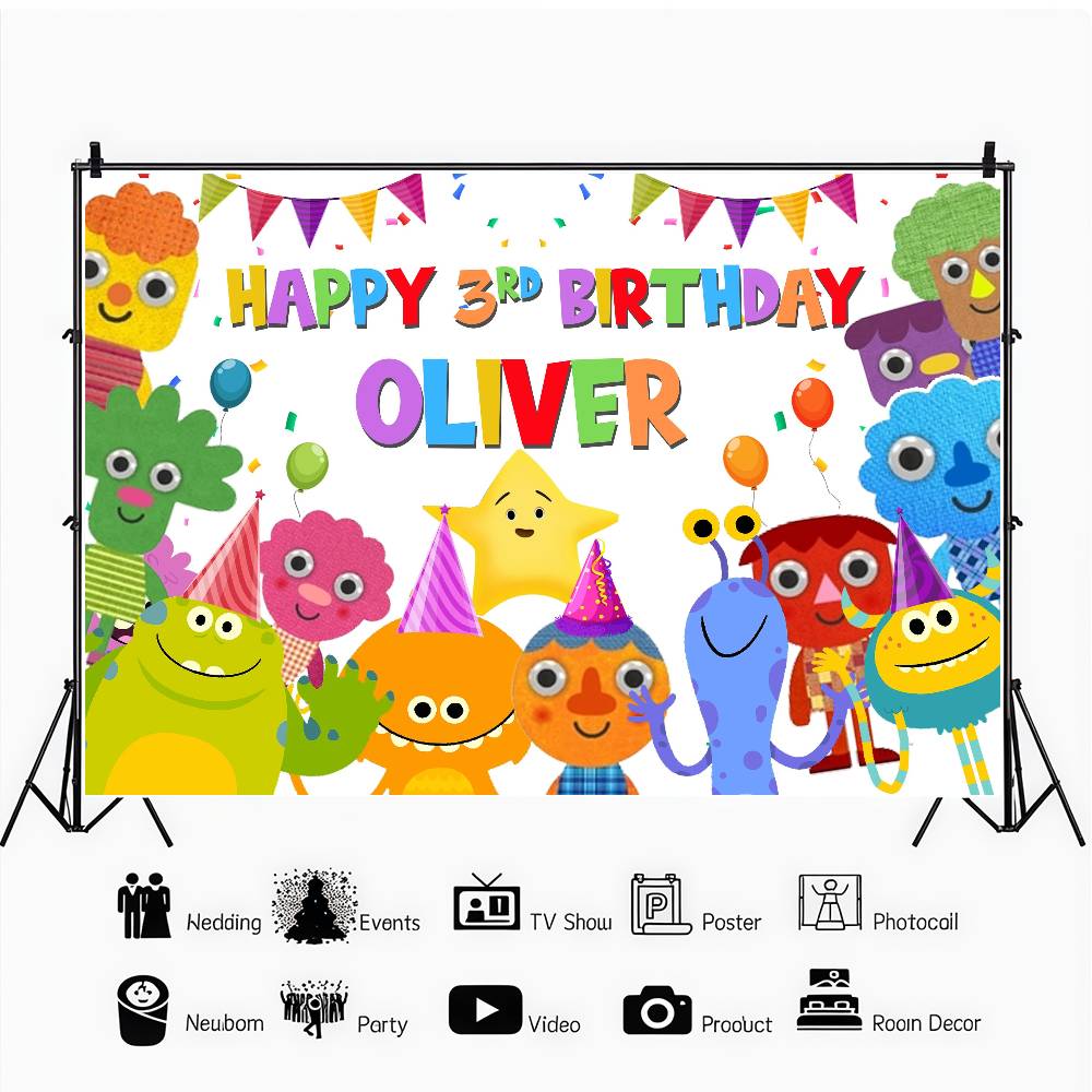 S-Super S-Simple Songs Cartoon Photographic Background, Children's Parties Background, Photo Session Sign