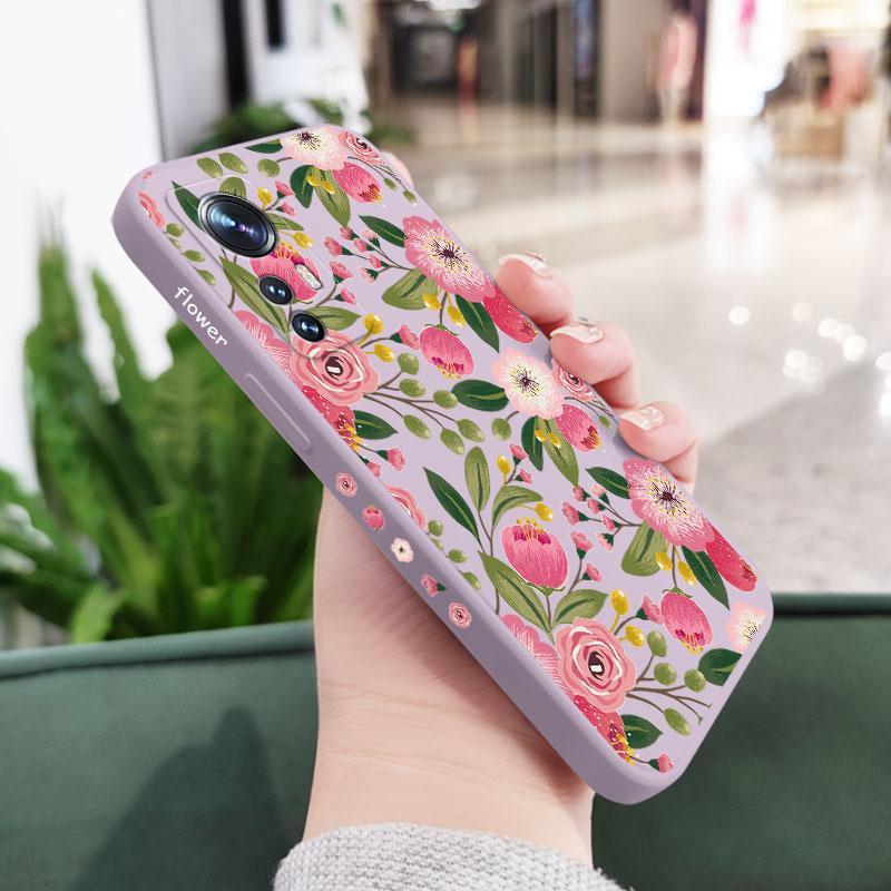 

Heart Flower Phone Case For Xiaomi Mi 13 12 12T 12S 11 11T Ultra 10 10T 9 9T 9SE 8 Pro Lite 5G Liquid Silicone Cover Mi 10