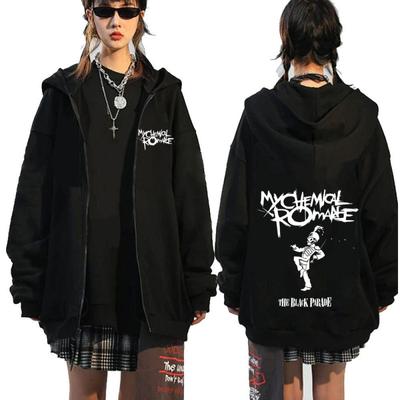 My Chemical Romance Mcr Dead bluza z kapturem na zamek czarna parada Punk Emo Rock bluza zapinana na zamek moda męska Vintage bluzy hiphopowe