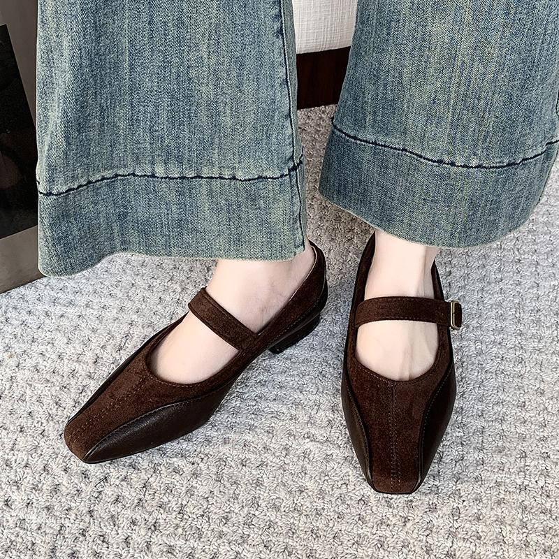 Fashion Spring Autumn Low Heel Pumps Fashion Mary Janes Women Shoes Comfortable Shallow Square Toe High Heels Office Party Woman Shoe