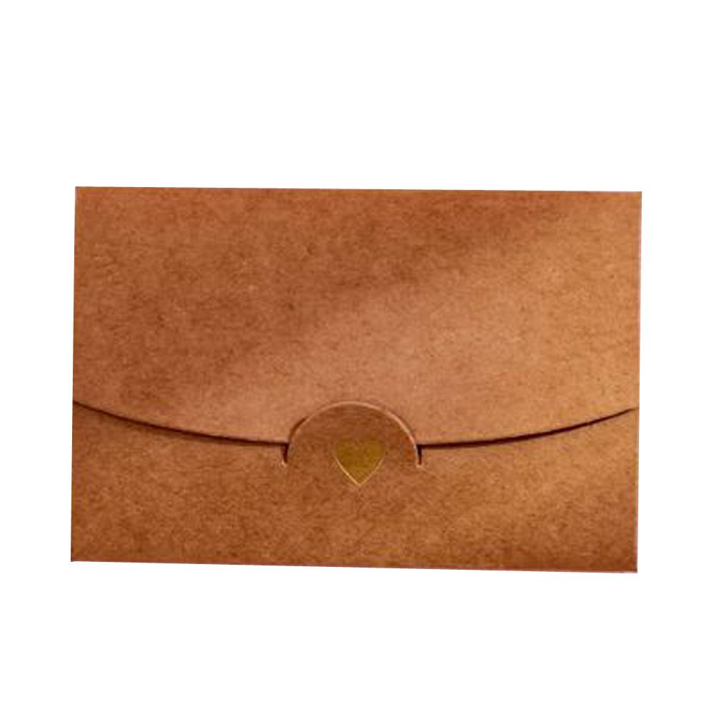 

Invitation 10.5*7CM Gift Envelope Pearlescent Paper Stamping Love Name Card Paper Envelopes Greeting Card Mini Envelopes коричневий