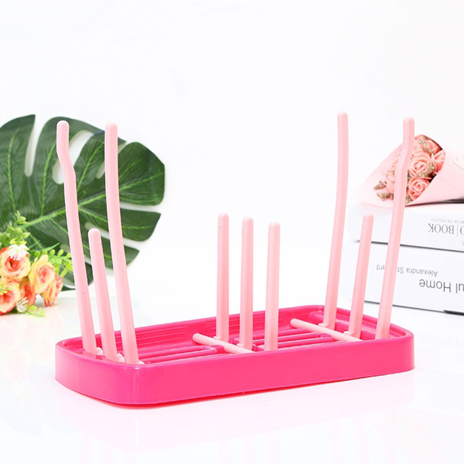 

1 шт. Сушилка для бутылок, Сушилка для детских бутылочек, Синий, Розовый, Сушилка для мытья детских бутылочек, Подставка для сушки и хранения розовый