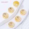 10/20/30Pcs 18K Gold Plated Brass Bead Caps For Jewelry Making,Flower Beads Cap For Bracelet,DIY Necklace Making Accessories