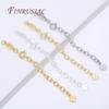 2/4/6Pcs 18K Gold Plated Extension Chain For Jewelry Making,Chains with Spring Clasps Connectors For Necklaces DIY Accessories