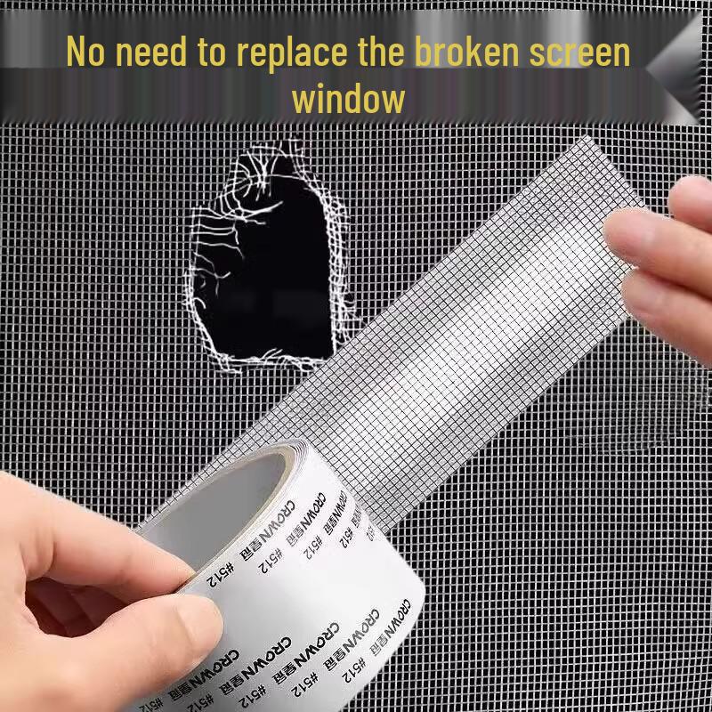 Selbstklebender Bildschirmreparaturflicken: Netzband für Fensterundichtigkeiten & Mückenschutz