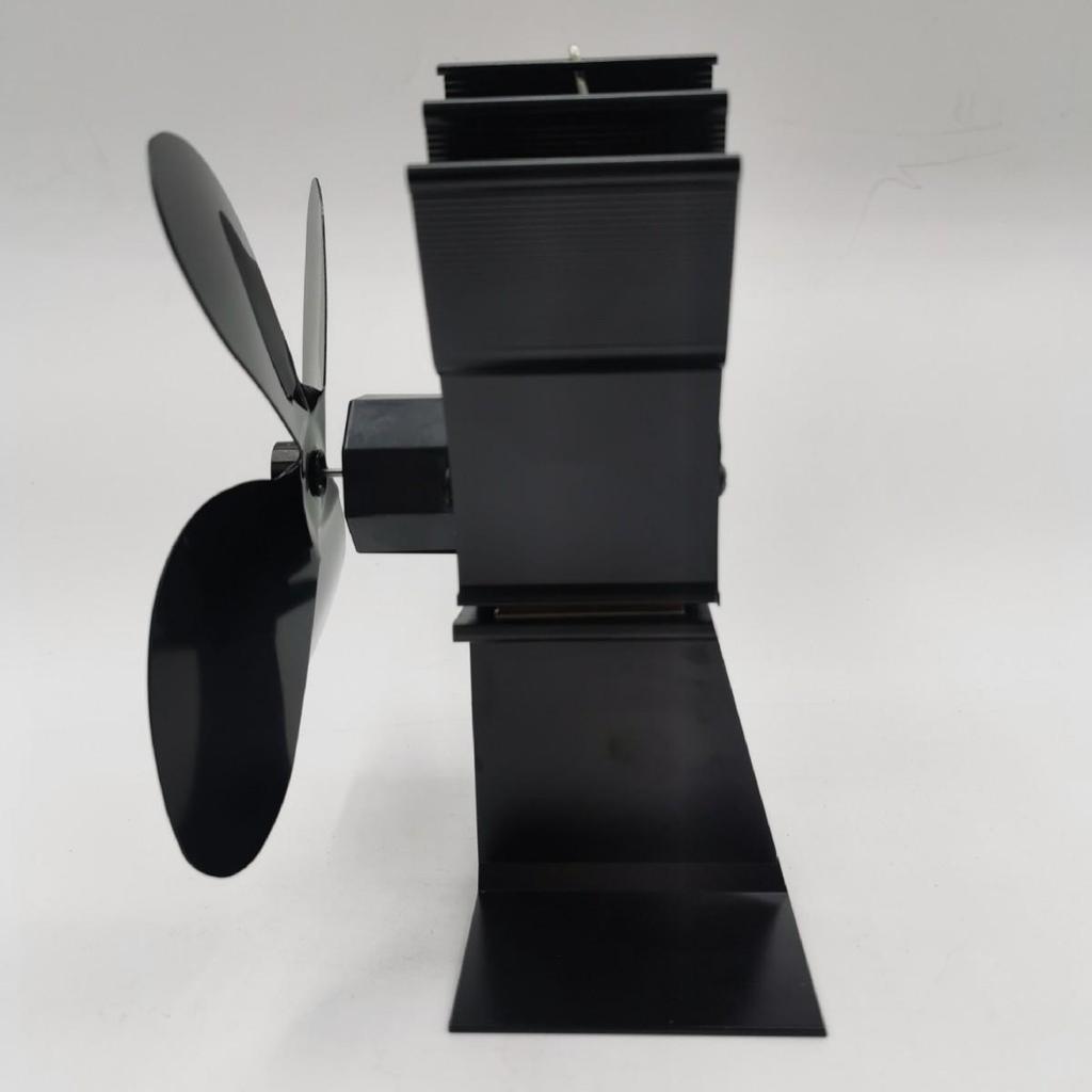 Klassischer geräuscharmer 4-Blatt-Kaminventilator aus Aluminium für Holzöfen