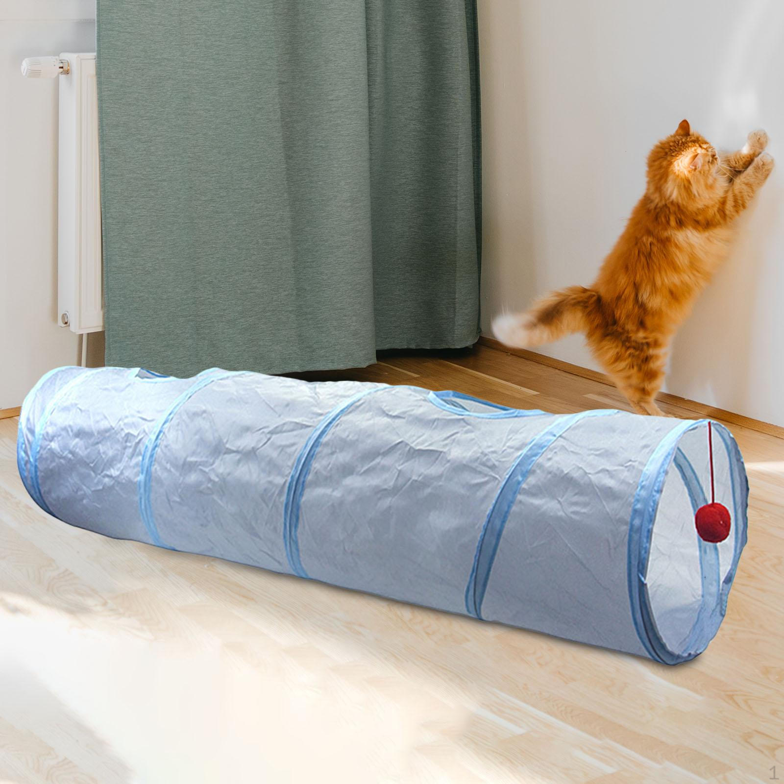 

Игрушка-труба для кошек, складная, устойчивая к царапинам, для домашних кошек с мячом-кроликом Straight Type