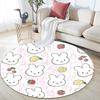 Miffy,Round Area Rug,Carpet Rug for Living Room Bedroom Sofa Playroom Decor,Non-slip Floor Mat