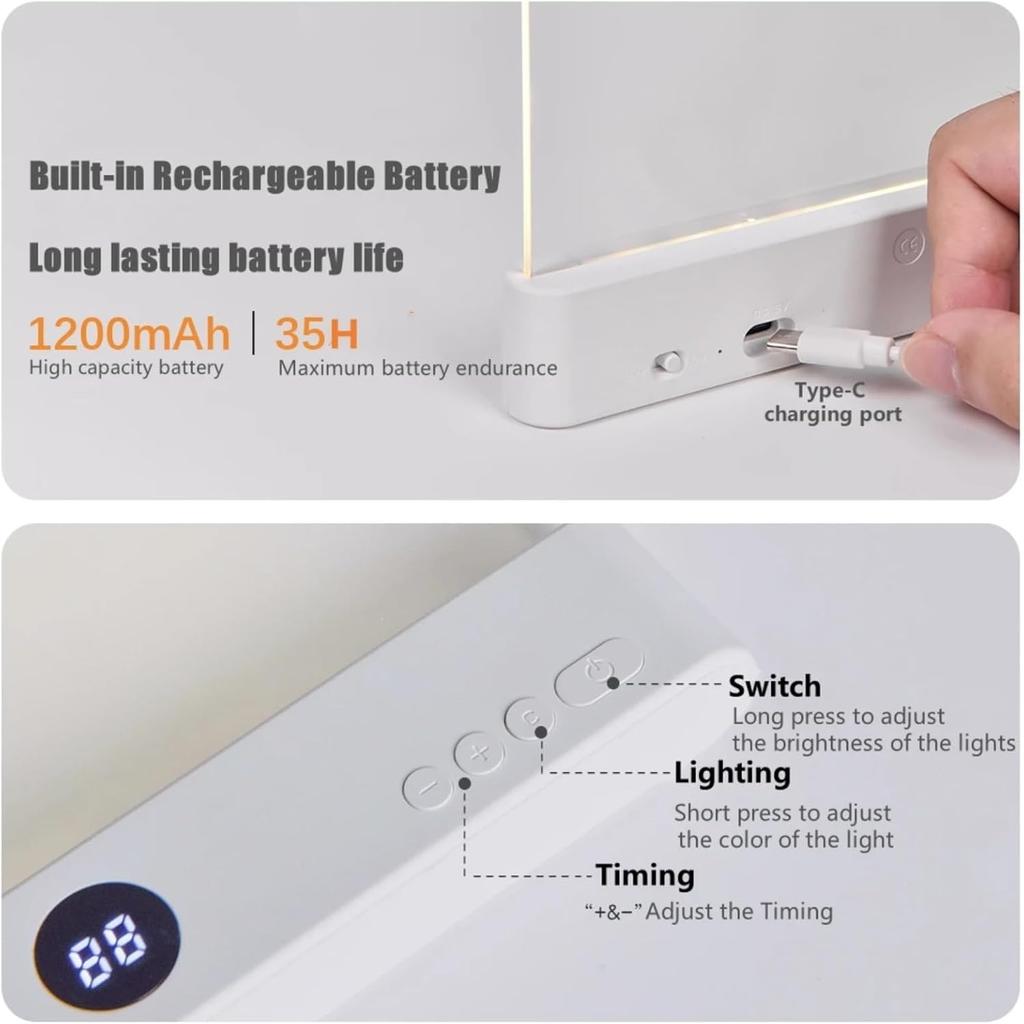 LED Reading Light Night Light Book Family Study Reading Lamp Portable Bookmark Light for Reading in Bed, Car Motivational Travel