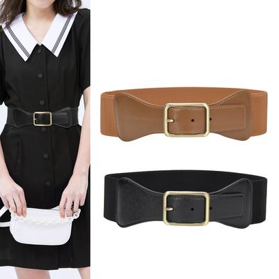Elastic Belt Women'S Personalized Dress Suit Decorative Temperament Waist Seal Elastic Belt Leather Belt