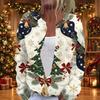Women's Christmas Print Long Sleeve Knit Cardigan, Button Front Holiday Sweater