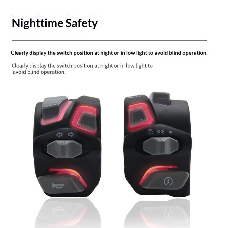 1Pair Universal Motorcycle Handlebar Control Switches Durable Abs Housing Multifunction Buttons For Dirt Street Bike Modificati