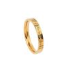 Stainless Steel Gold/ CopperColor Forever Love Zirconia Finger Ring for Women Size 5-10# Wedding Band Engagement Jewelry Gifts