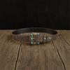 Western Engraved Leather Belt Adjustable Waistband Durable PU Material For Men Women