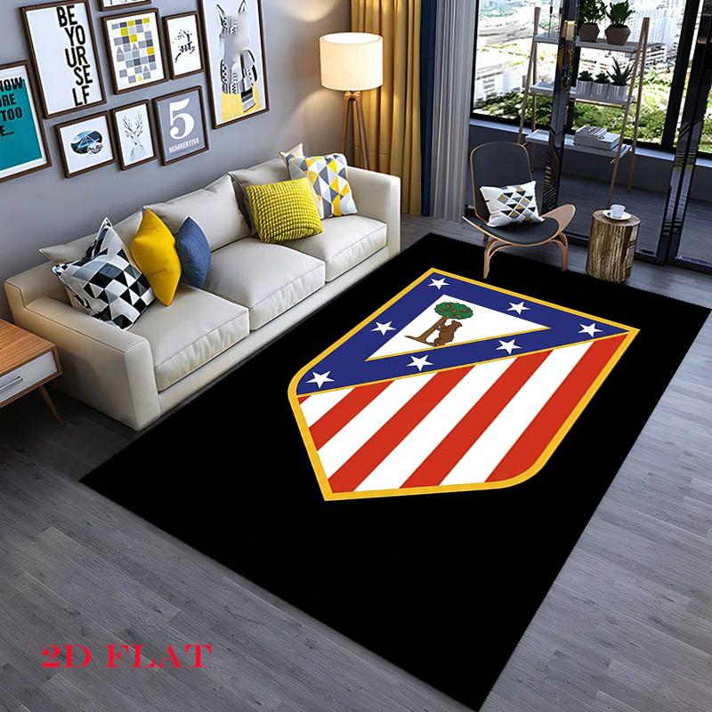 Atletico Madrid Football Club Crest Carpet Home Decor Printing Fashion Protective Pad Dormitory Decoration