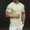 Wygodna Sportowa i Casualowa Stylizacja Modny Dopasowany Elastyczny Fitness Outdoorowy T-shirt z Krótkim Rękawem
