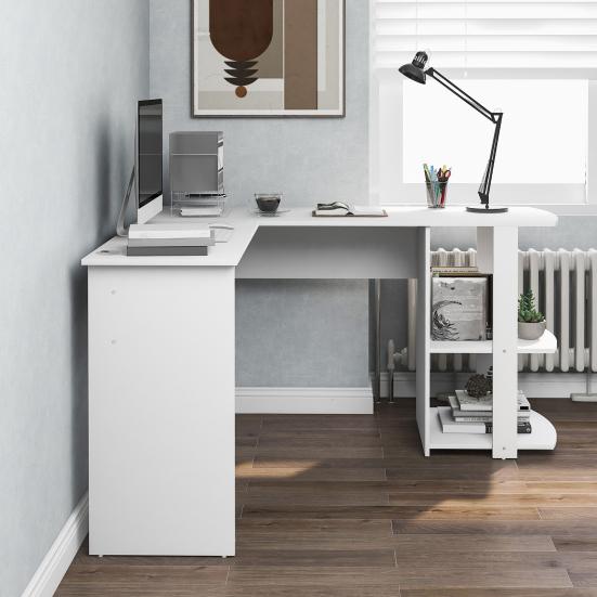 Bookcase with Casters, Mobile Sideboard with Pull-Out Side Drawer, Large Casters, Edge Protection, Reversible Left/Right Configuration - Storage