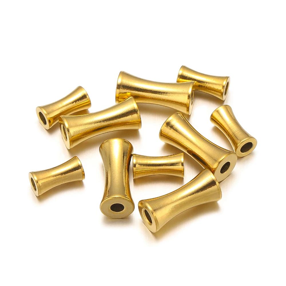 10pcs Stainless Steel Tube Spacer Beads Loose Beads Charms for Jewelry Making DIY Necklace Supplies Wholesale Bracelet Findings