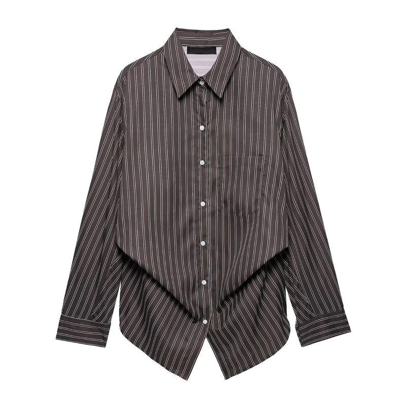 Spring New Women's Clothing Batwing Long Sleeves Loose Poplin Shirt Tops 2020458 4764020