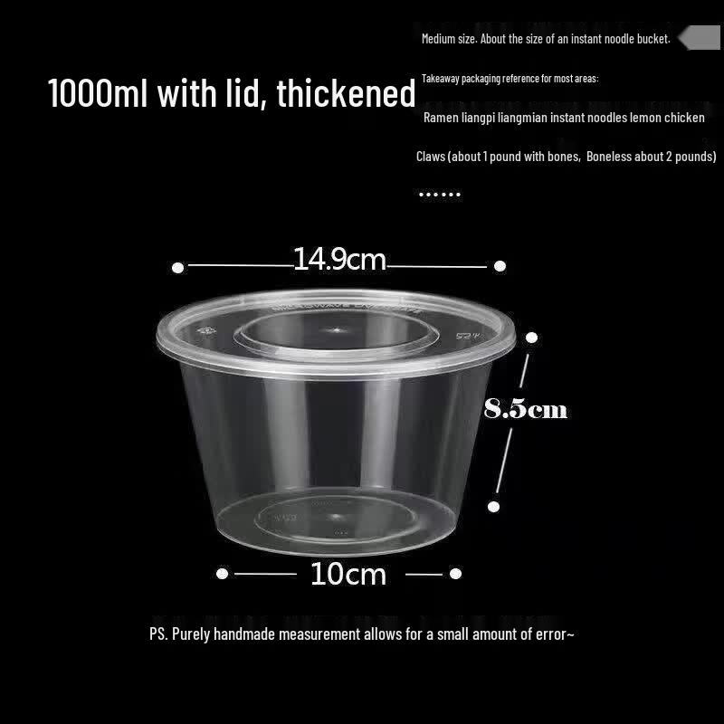 Food-Grade Round Disposable Meal Prep Containers with Lids