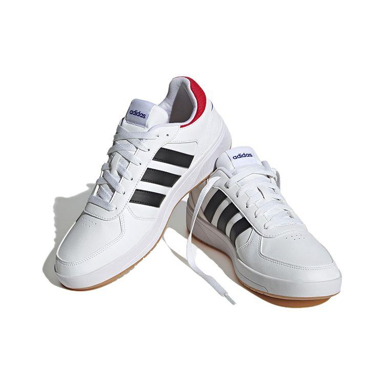 Adidas Neo Courtbeat Casual Slip Resistant Durable Low Top Skate Shoes Men Sneakers White Black Red HQ1762