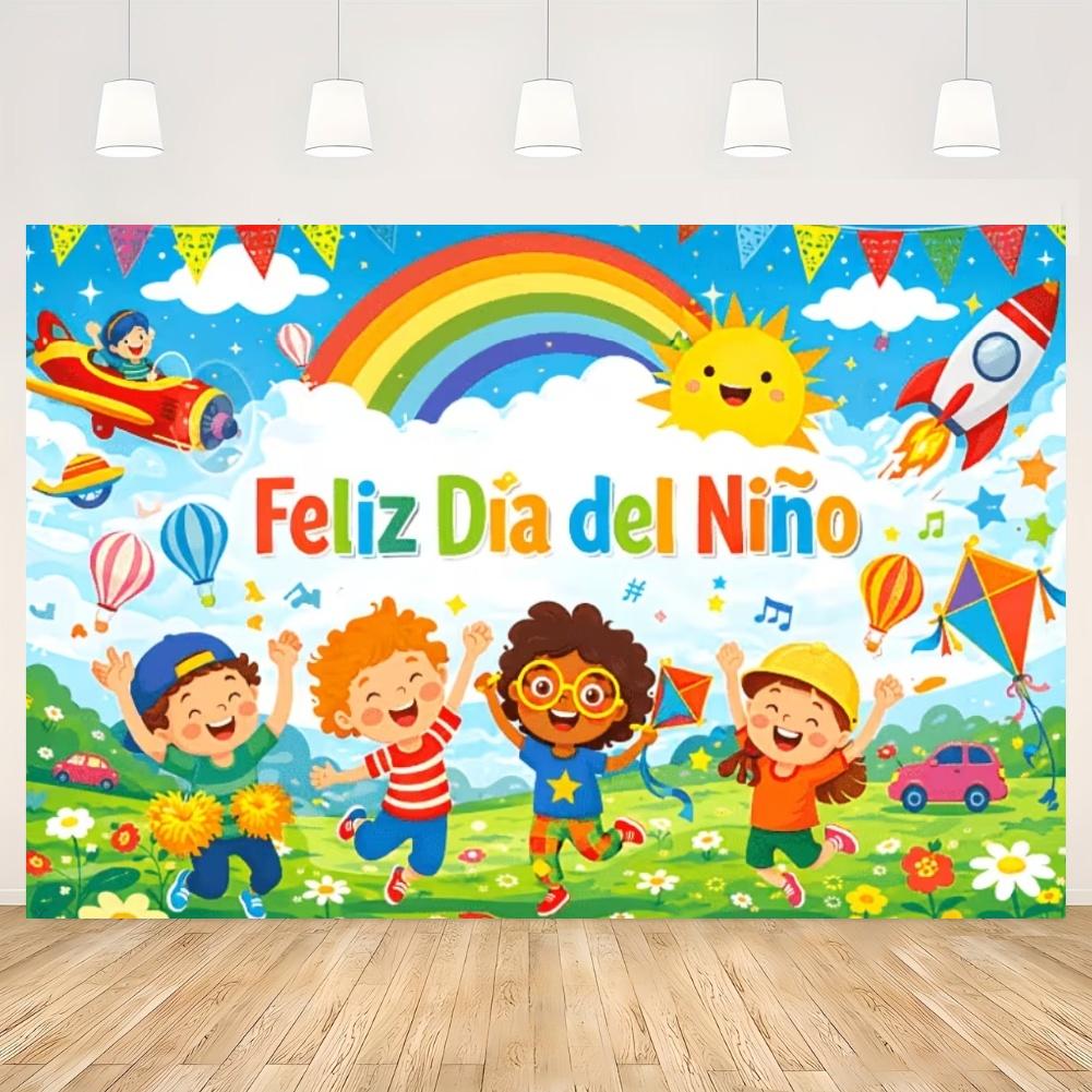 Children's Day Party Decoration Backdrop Feliz Día del Niño Balloon Photography Background Supplies Kid Gift Photo Studio Prop
