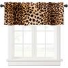 Leopard Valances Curtain for Window,Wildlife Animal Skin Print Kitchen Curtains Valances Short Window Treatment for Living Room,Bedroom,Bathroom,1