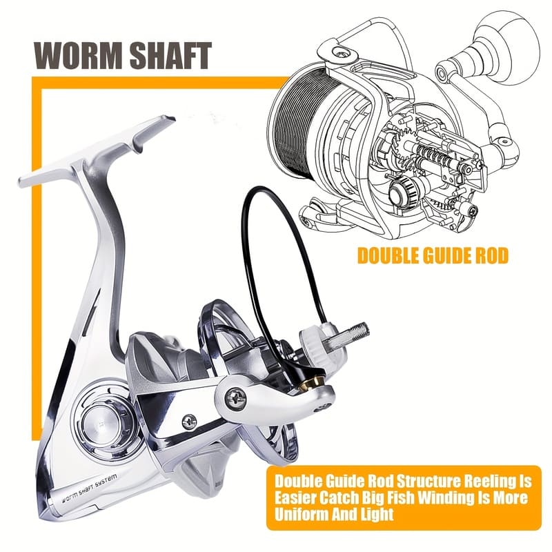 Vollmetall-Weitwurf-Spinnrolle Strand-Meeresangeln Angelschnurrolle Salzwasserbeständig Verschleißfest Korrosionsbeständig Modell 8000-12000