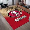 Kristallvelours-Teppich im Stil der San Francisco 49ers, Weicher Anti-Rutsch-Kristallvelours-Teppich für Wohnzimmer, Schlafzimmer, Heimdekoration