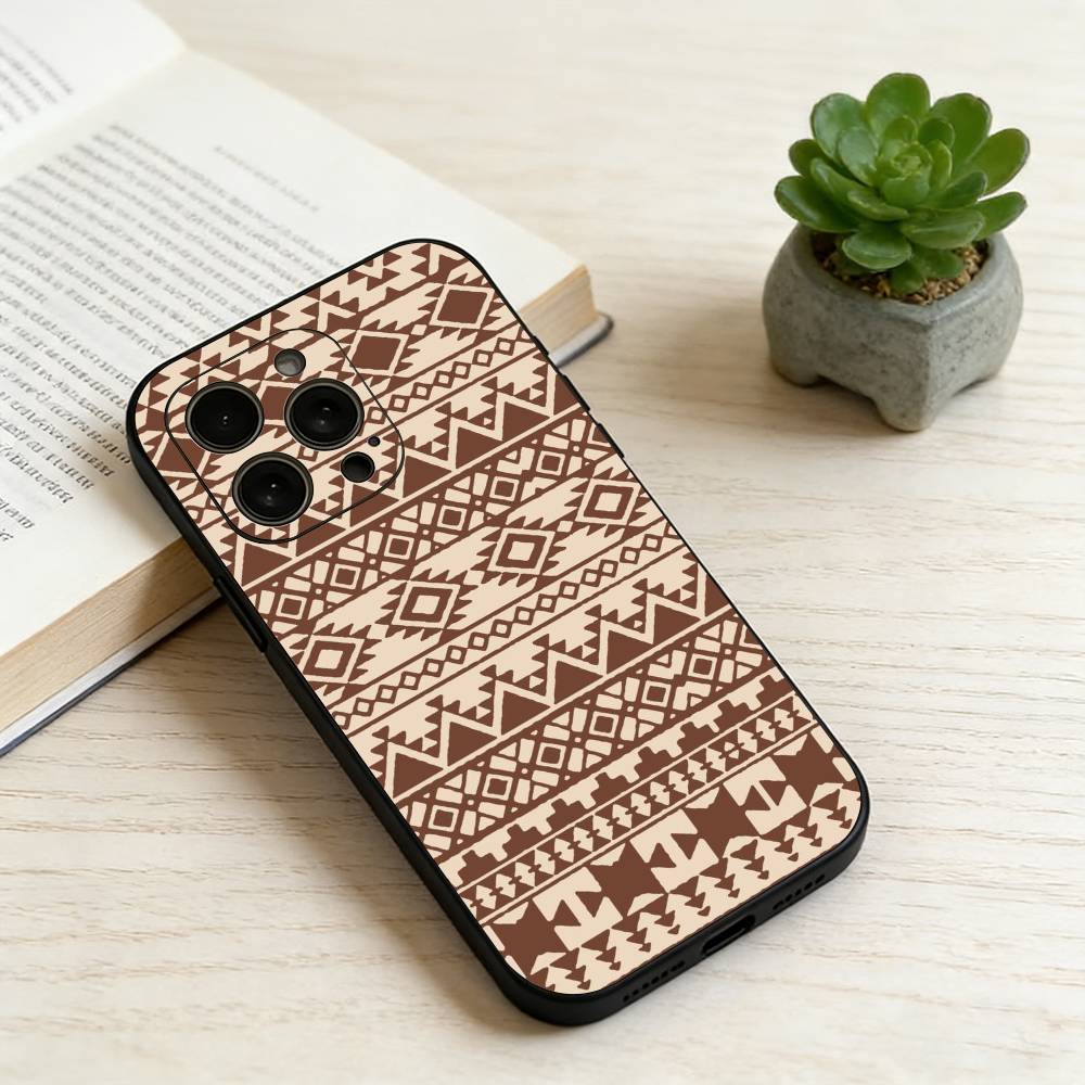 B-Boho PrintPattern Phone Case Silicone Soft For IPhone 17 16 15 14 13 12 11 X XR Plus Pro Max Plus