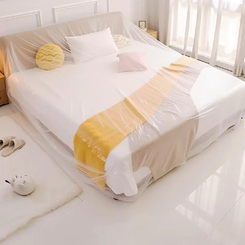 Waterproof Disposable Dust Covers Elastic Plastic Dust Film  Bed Sofa Tea Table Chair