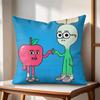 Anime Food AAppleSOnionS Cushion Cover Natural Linen Organic Fabric DoubleSided Printing Couch Pillow Covers Home Decor