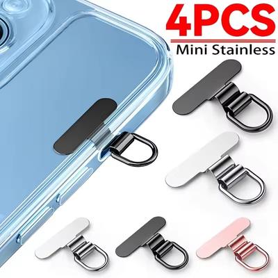 Mini Stainless Steel Mobile Phone Lanyard Tab Silent Hole Clip Charging Port Gasket Antilost Metal Mobile Phone Lanyard Tab Card