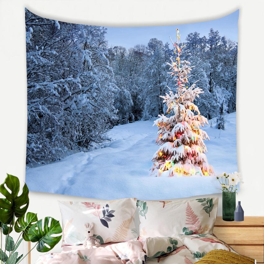 Christmas Tree Tapestry Full of Colorful Balls, Bedroom and Living Room Background Hanging Cloth